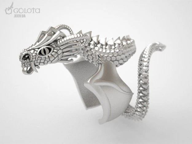 flying dragon ring 3D Print Model .c4d .max .obj .3ds .fbx .stl .blend 