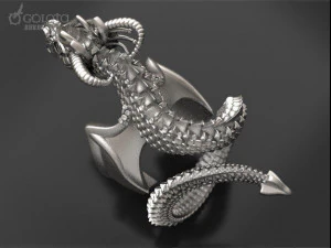 flying dragon ring 3D Print Model