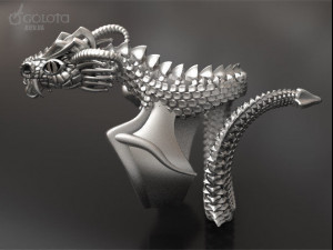 flying dragon ring 3D Print Model