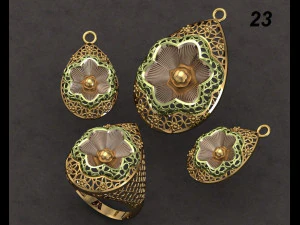 mengatur perhiasan emas Model Cetak 3D