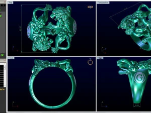 lion fight ring 3D Print Model
