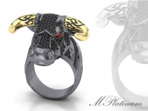bull men ring Modelo de Impressão 3D