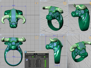 bull men ring Modello di stampa 3D