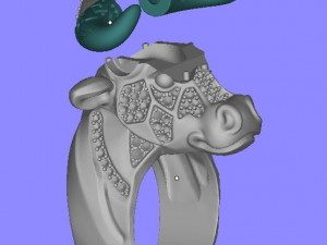 bull men ring Modello di stampa 3D