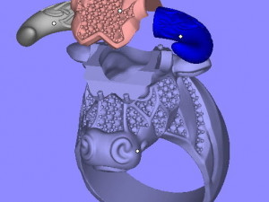 bull men ring Modello di stampa 3D