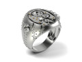 steampunk signet ring 3Dプリントモデル