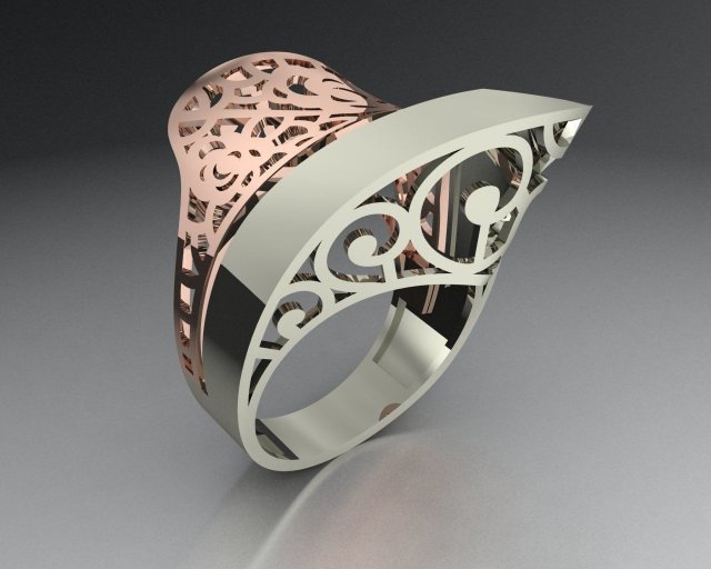 ring engagement without stone 3D 프린트 모델 .c4d .max .obj .3ds .fbx .stl .blend 