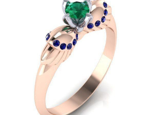engagement ring 3 models 3D प्रिंट मॉडल