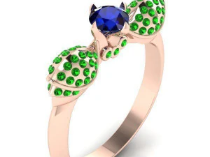 engagement ring 3 models 3D Print Model