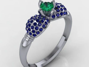 engagement ring 3 models 3D Print Model