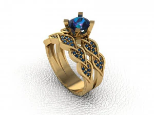 wedding ring 2 models 3D Print Model