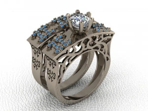 订婚戒指 3D 打印模型