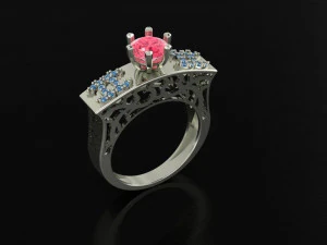 engagement ring 3D Print Model