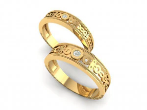 wedding ring 4 models 3D Print Model