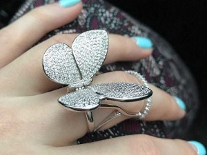 moving butterfly ring 3d print model 3D 打印模型