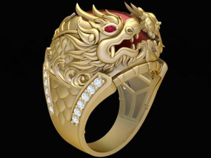 dragon ring 3d print model 3D-Druckmodell