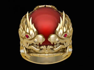 龙戒指3D打印模型 3D 打印模型