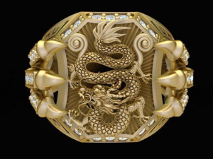 dragon claw ring 3d print model Modello di stampa 3D