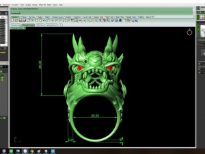 diamond dragon ring 3d print model Model do druku 3D