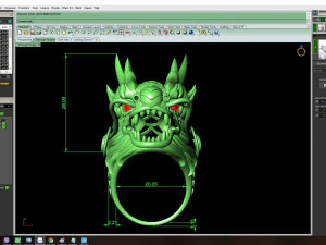 diamond dragon ring 3d print model 3D Print Model