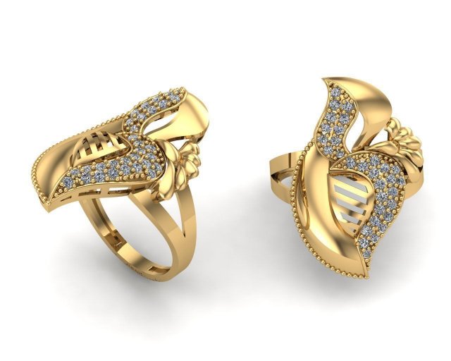 ring gold 3D Print Model .c4d .max .obj .3ds .fbx .stl .blend 