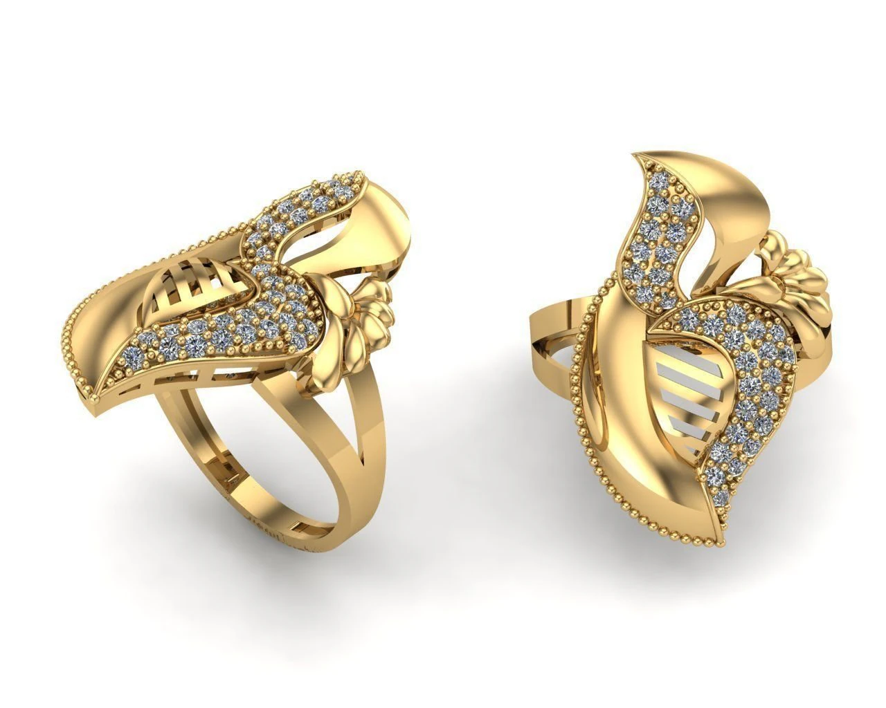 ring gold 3D Print Model .c4d .max .obj .3ds .fbx .stl .blend 
