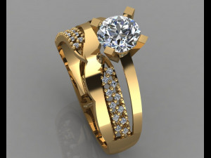engagement ring diamond 3D प्रिंट मॉडल