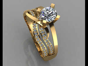engagement ring diamond 3D Print Model