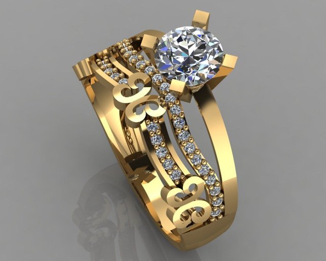 engagement ring diamond 3D Принт Модель .c4d .max .obj .3ds .fbx .stl .blend 