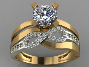 engagement ring diamond 3D प्रिंट मॉडल