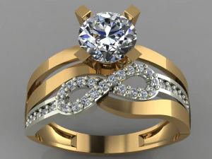engagement ring diamond 3D Print Model