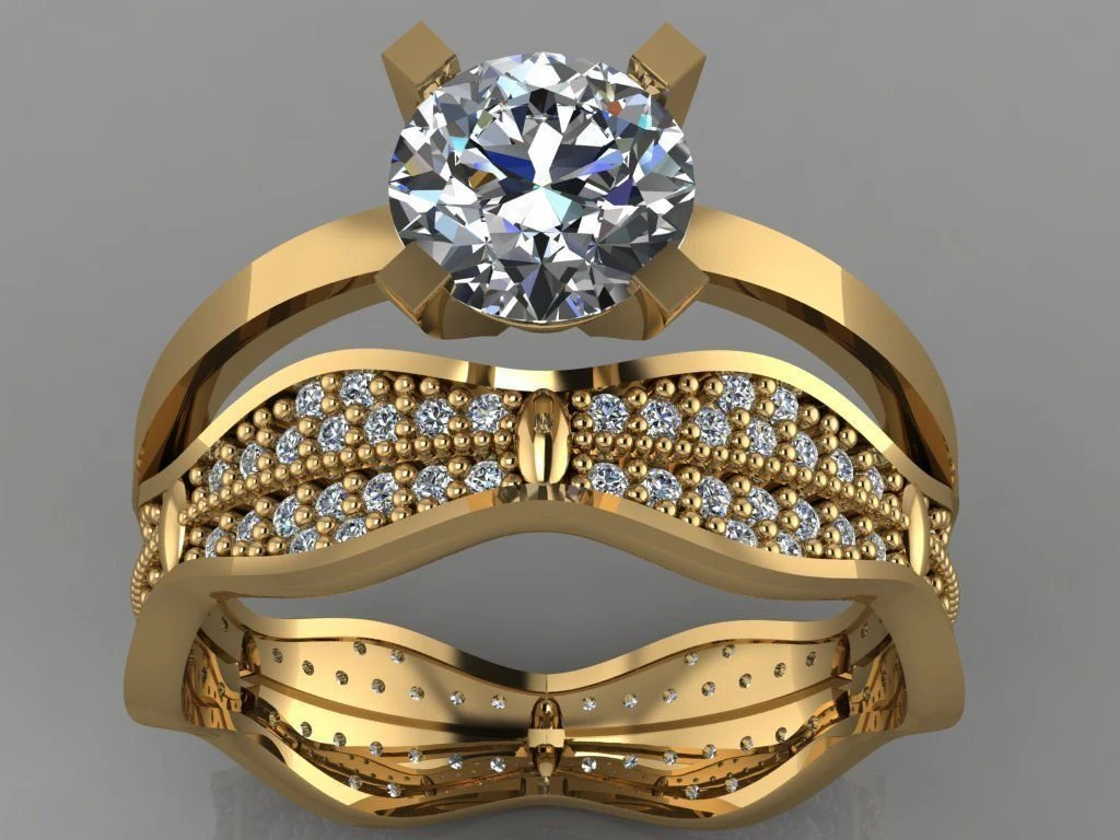 engagement ring diamond 3D Print Model .c4d .max .obj .3ds .fbx .stl .blend 