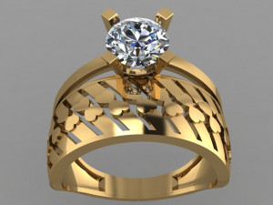 engagement ring diamond 3D Print Model