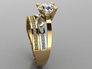 engagement ring diamond 3D Print Model