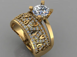 engagement ring diamond 3D Print Model