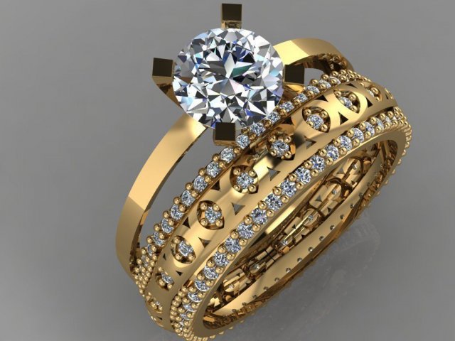 engagement ring diamond 3D 打印模型 .c4d .max .obj .3ds .fbx .stl .blend 