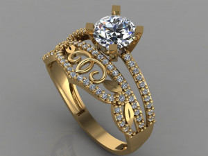engagement ring diamond 3D Print Model