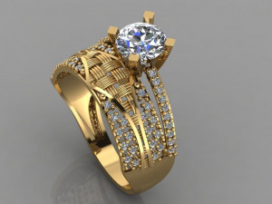 engagement ring diamond 3D प्रिंट मॉडल