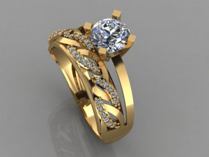 engagement ring diamond 3D Print Model
