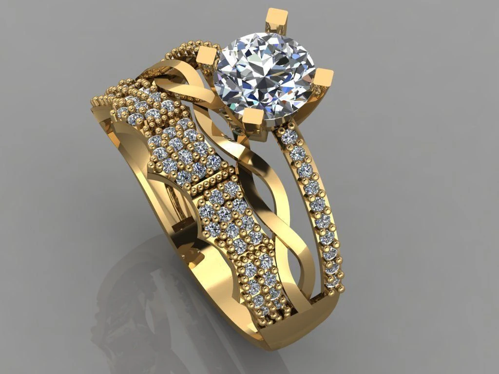 engagement ring diamond 3D Print Model .c4d .max .obj .3ds .fbx .stl .blend 