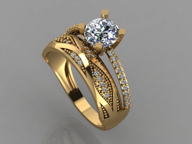 engagement ring diamond Modelo de Impressão 3D .c4d .max .obj .3ds .fbx .stl .blend 