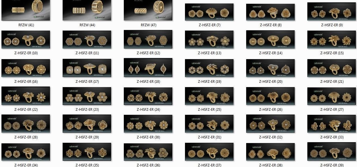 2800 Files Stl Rings And Set Of Noktamodel 3d Print Model 3d Model