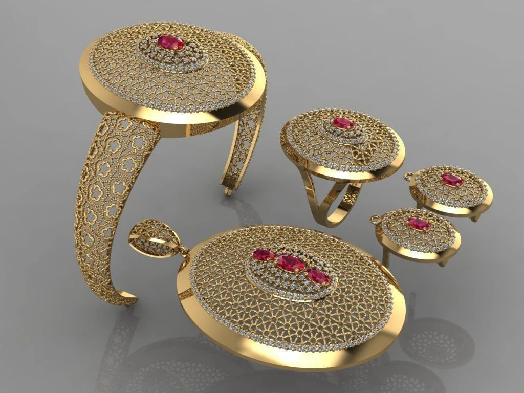diamond set 3D Print Model .c4d .max .obj .3ds .fbx .stl .blend