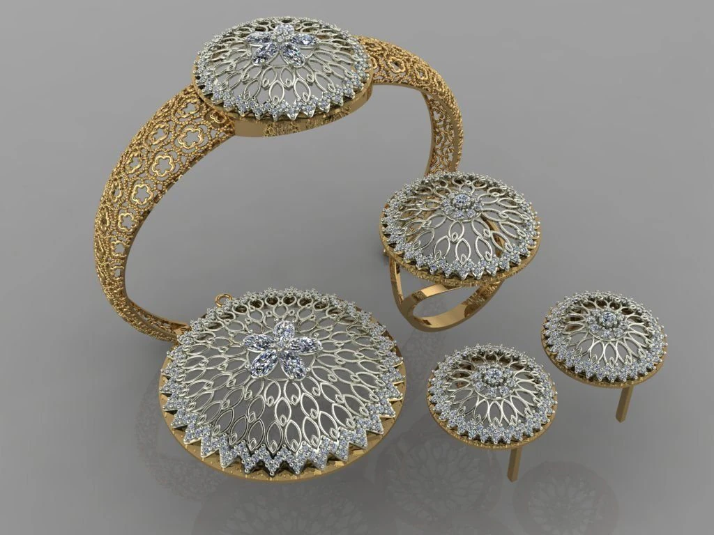 diamond set 3D Print Model .c4d .max .obj .3ds .fbx .stl .blend 