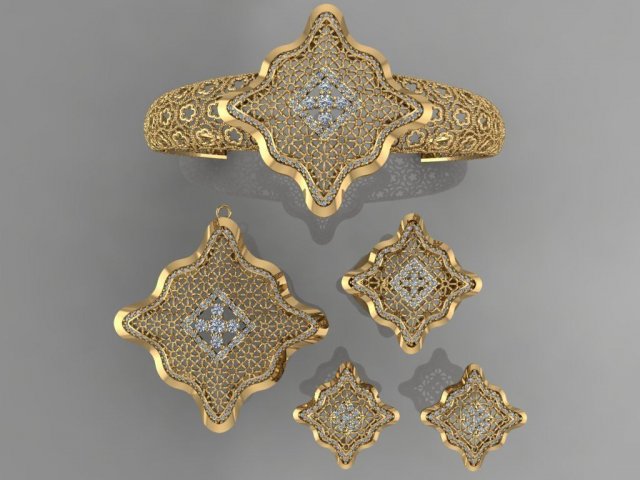 diamond set Modelo de Impressão 3D .c4d .max .obj .3ds .fbx .stl .blend 