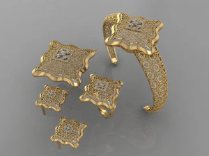 conjunto de diamantes Modelo de Impressão 3D