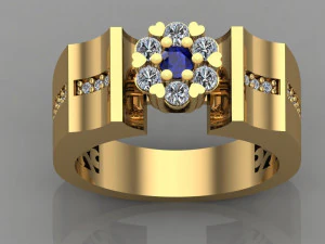 diamond ring 3D Print Model