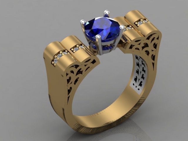 diamond ring 3D 打印模型 .c4d .max .obj .3ds .fbx .stl .blend 
