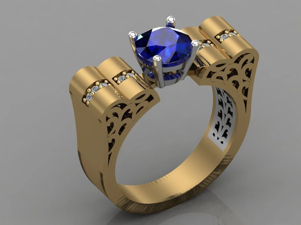 diamond ring 3D Print Model .c4d .max .obj .3ds .fbx .stl .blend 