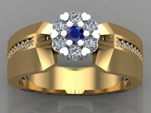 pierścionek z brylantem Model do druku 3D